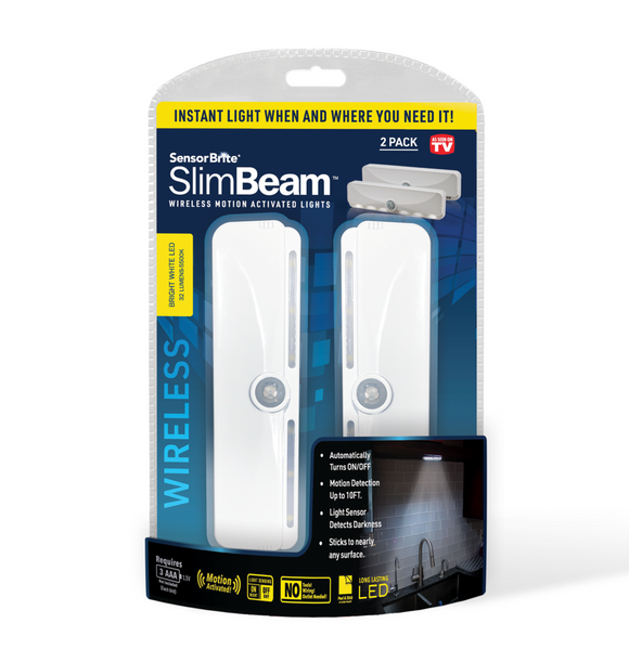 Sensor Brite Slim Beam Wireless Motion Sensor LED Closet/Cabinet Light 2 pack