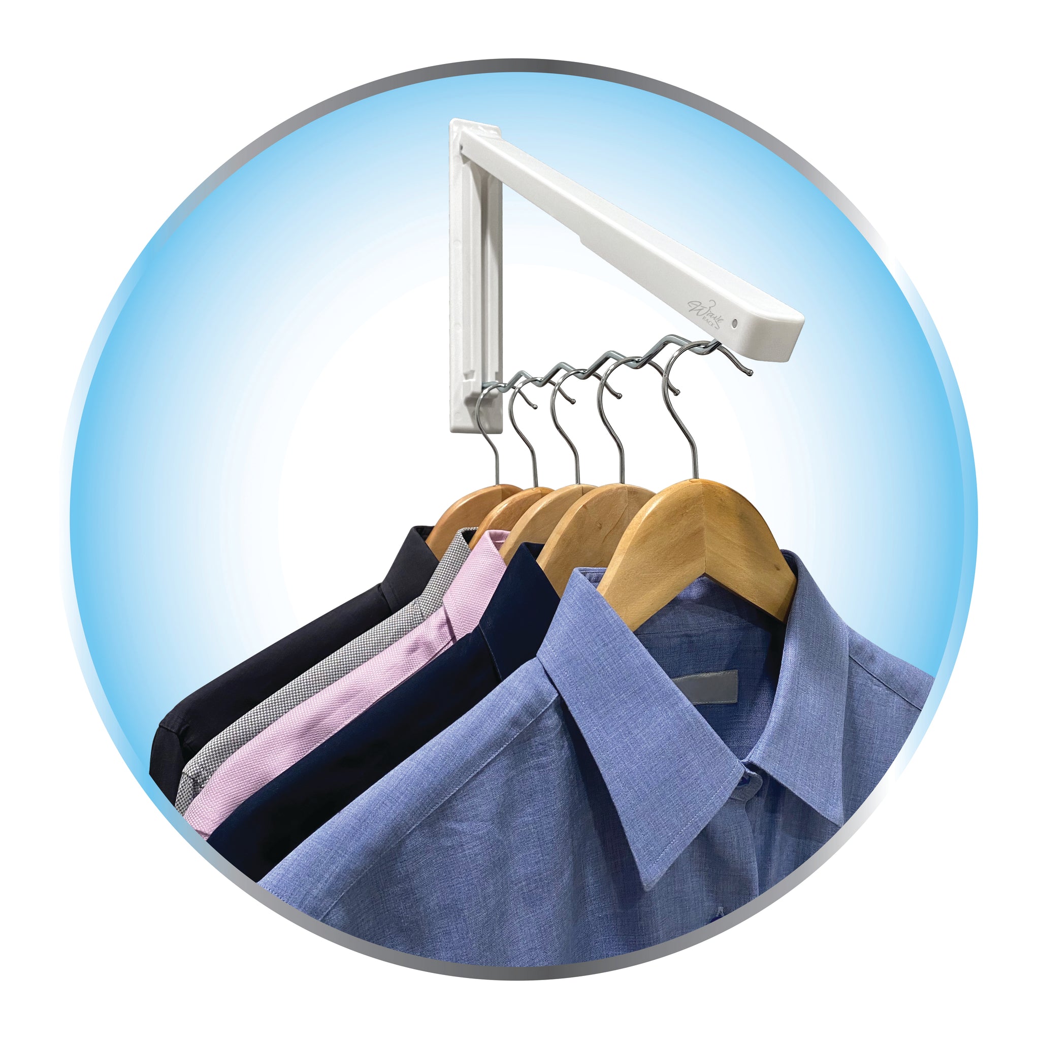 Wave Rack Retractable Clothes Hanger - Space Saver Easily Folds