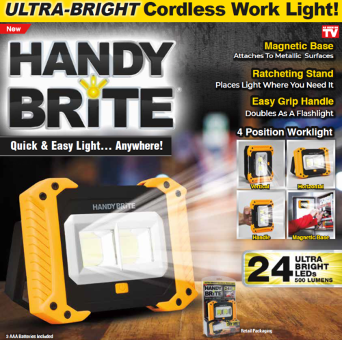 Handy Brite Cordless LED Ultra-Bright Work Light Magnetic Base